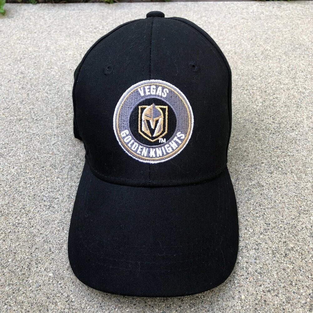 Las Vegas Golden Knights Baseball Hat Men's Black One Size Adjustable Cap Cotton